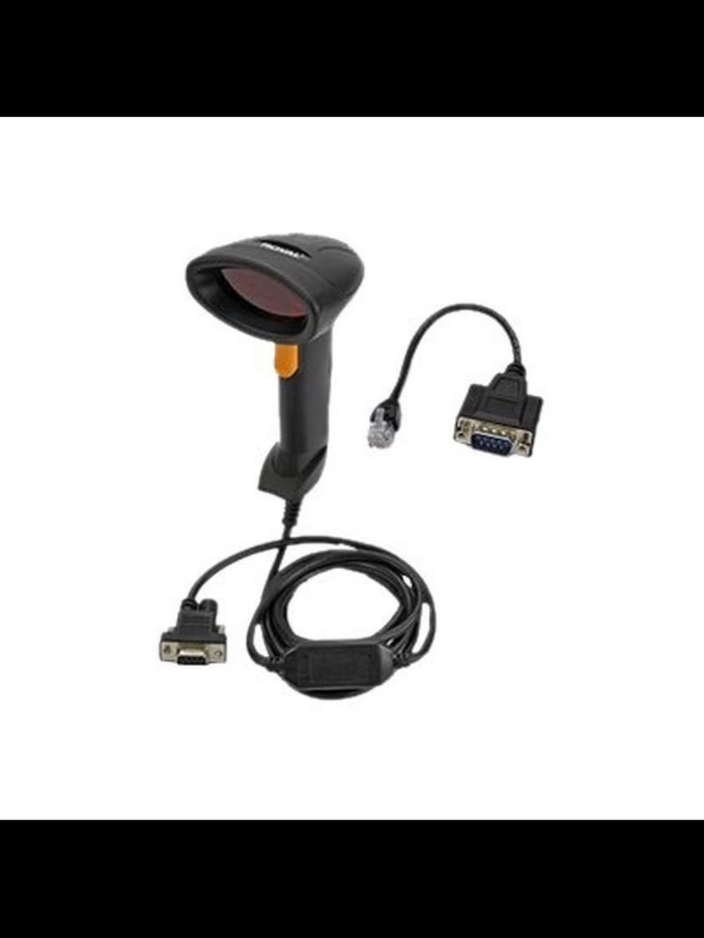Handheld Barcode Scanner with Cables - Black